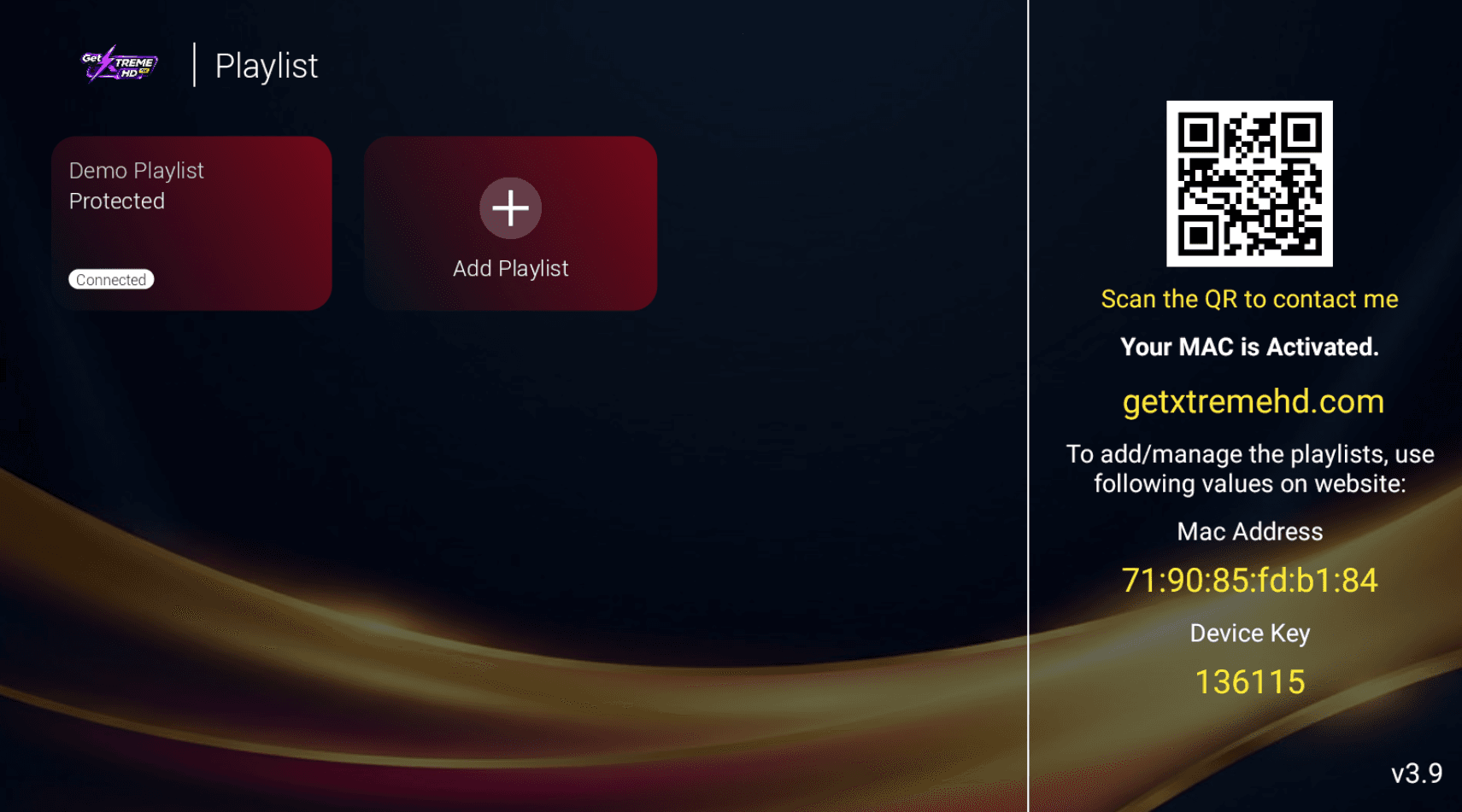 GetXtremeHD app home screen