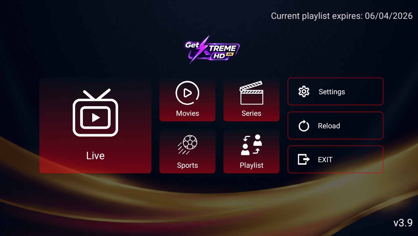 GetXtremeHD playlist connected screen